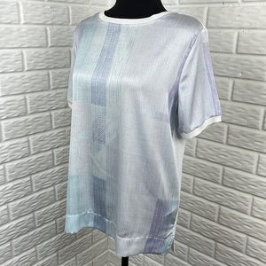 DONNA KARAN NEW YORK Blouse Pastel Geometric size Small